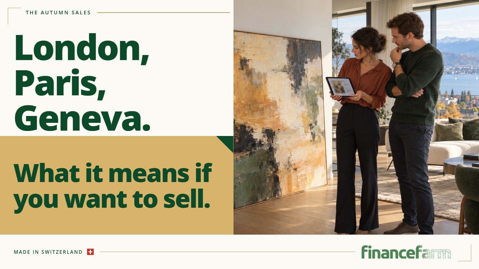 London, Paris, Geneva: What This Autumn's Sales Mean If You Want to Sell