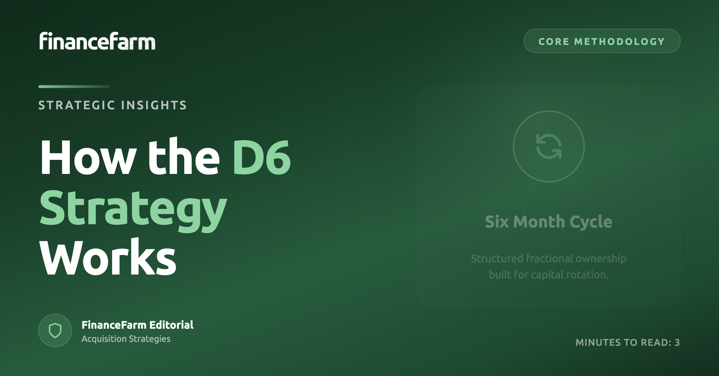 The D-6 Strategy: A Guide to Structured Capital Rotation