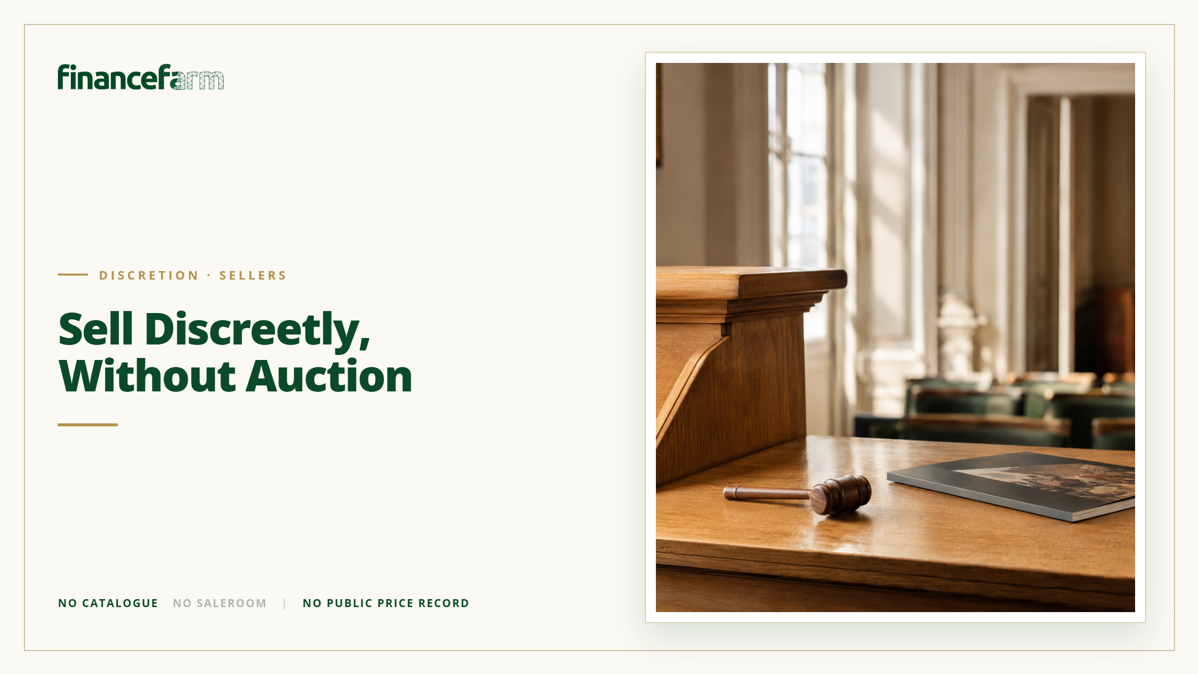 Sell a Luxury Asset Discreetly, Without Going to Auction