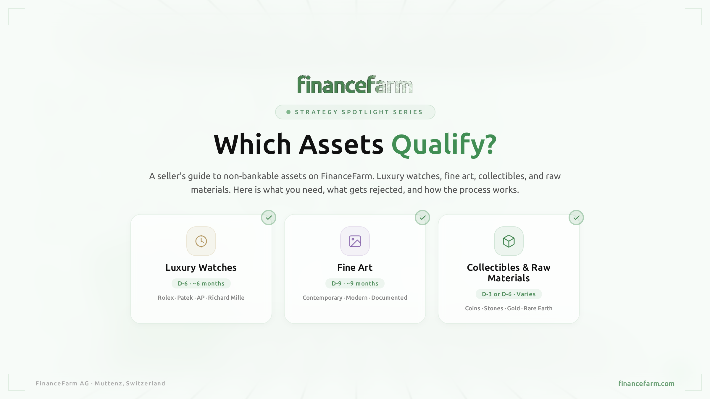 Which Assets Qualify? A Seller's Guide to Non-Bankable Assets on FinanceFarm