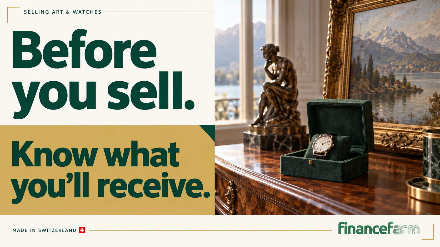 Selling Art or Watches in Switzerland: What Will You Receive?