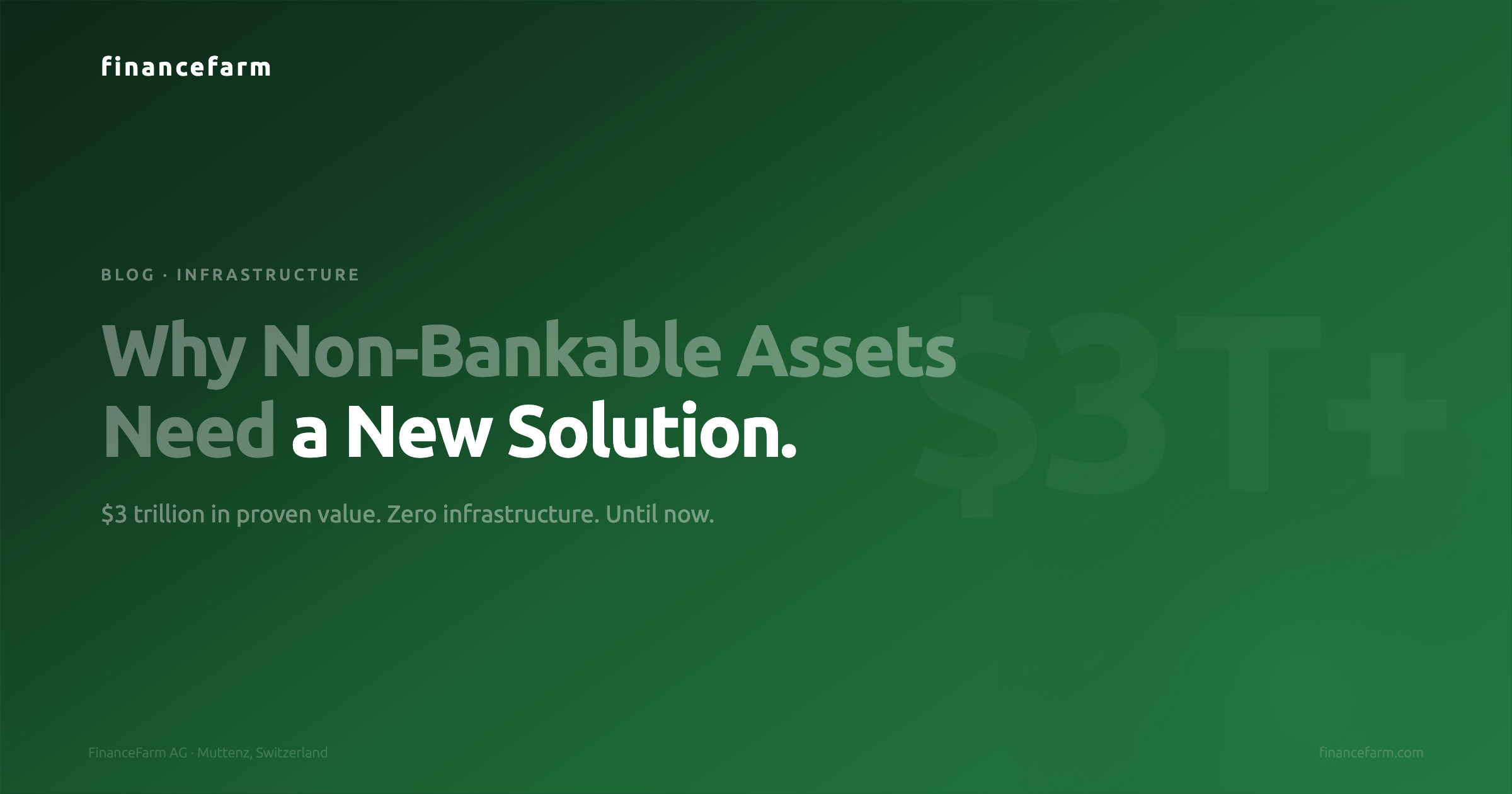 Why Non-Bankable Assets Need a New Solution And What FinanceFarm Is Building